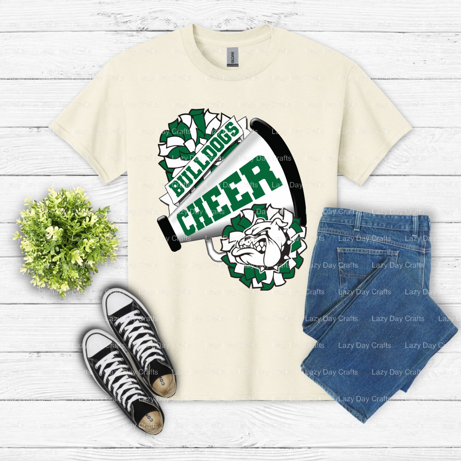 BULLDOGS Mascot Head – School Spirit DTF Transfer (view 2 of 2) – by Lazy Day Crafts – DTF Transfers – School Mascot, DTF...