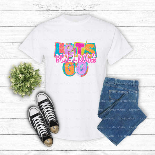 BULLDOGS Mascot – School Spirit DTF Transfer (view 1 of 2) – by Lazy Day Crafts – DTF Transfers – School Mascot, DTF Trans...