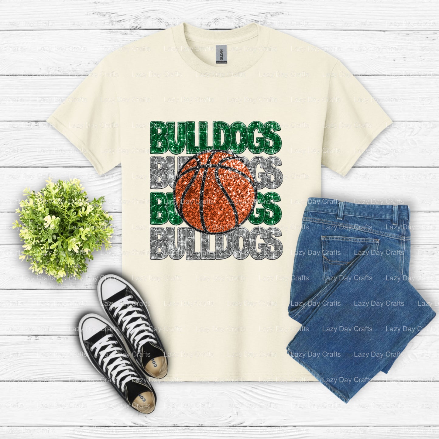 BULLDOGS Mascot – School Spirit DTF Transfer (view 2 of 2) – by Lazy Day Crafts – DTF Transfers – School Mascot, Apparel D...