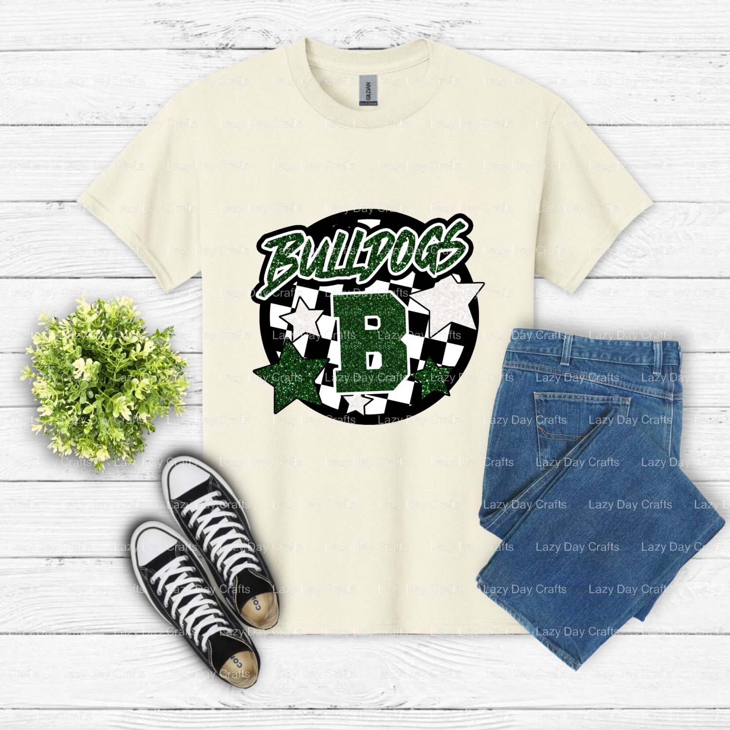 BULLDOGS MOM – School Mascot DTF Transfer (view 1 of 2) – by Lazy Day Crafts – DTF Transfers – School Mascot, Apparel Decor