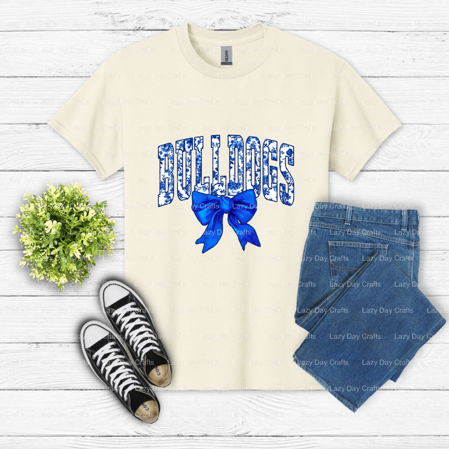 BULLDOGS – School Mascot DTF Transfer (view 1 of 2) – by Lazy Day Crafts – DTF Transfers – School Mascot, Apparel
