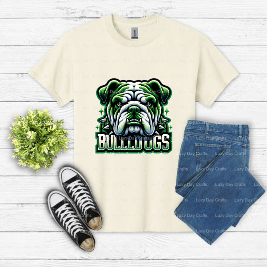 BULLDOGS – School Mascot DTF Transfer (view 1 of 2) – by Lazy Day Crafts – DTF Transfers – School Mascot, Apparel Decoration