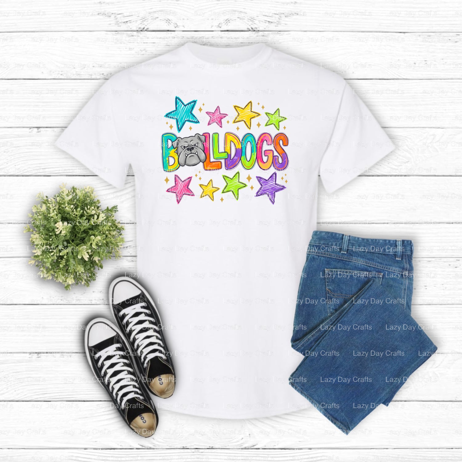 BULLDOGS – School Mascot DTF Transfer (view 1 of 2) – by Lazy Day Crafts – DTF Transfers – School Mascot, School Spirit
