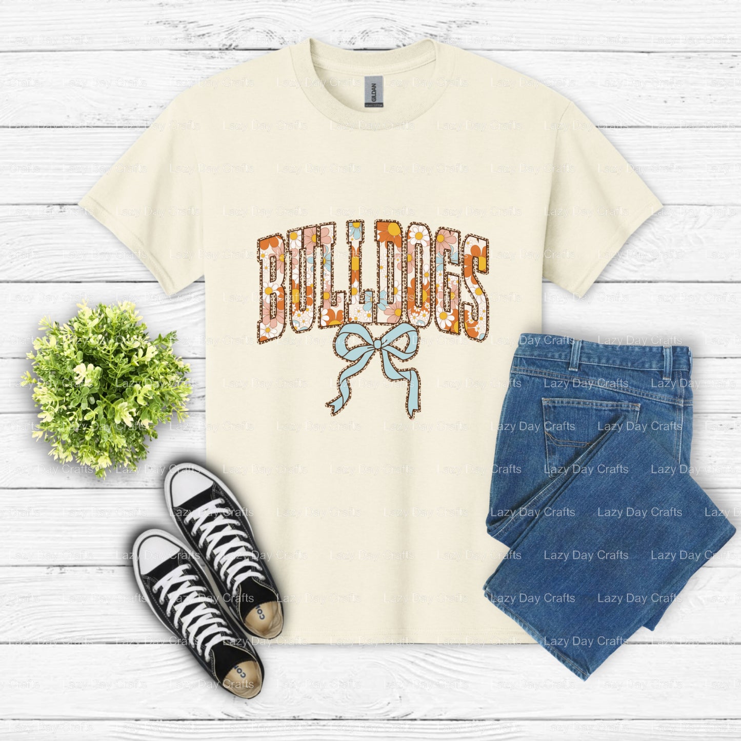Bulldogs – School Mascot DTF Transfer (view 1 of 2) – by Lazy Day Crafts – DTF Transfers – School Mascot, Apparel DTF