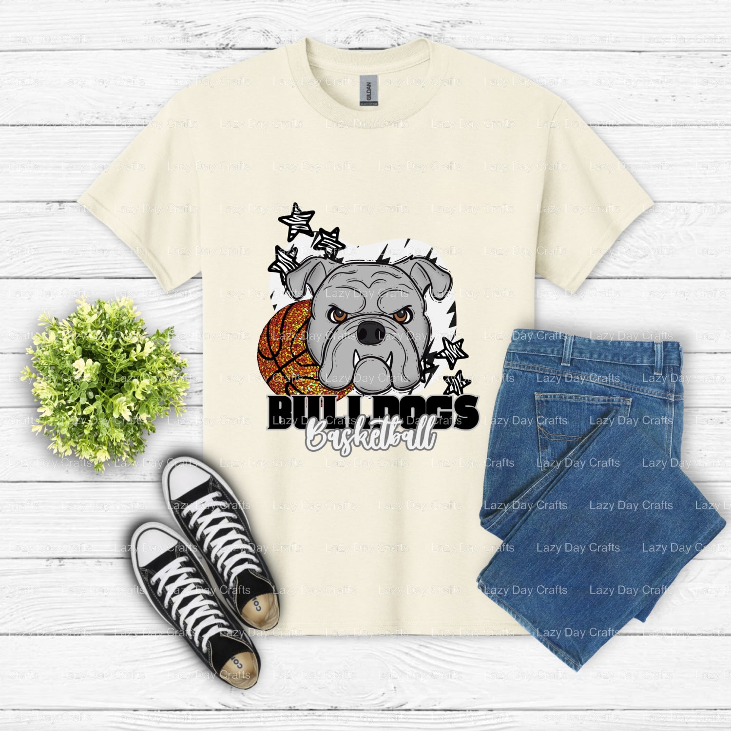 BULLDOGS – School Mascot DTF Transfer (view 1 of 2) – by Lazy Day Crafts – DTF Transfers – School Mascot, DTF Transfers