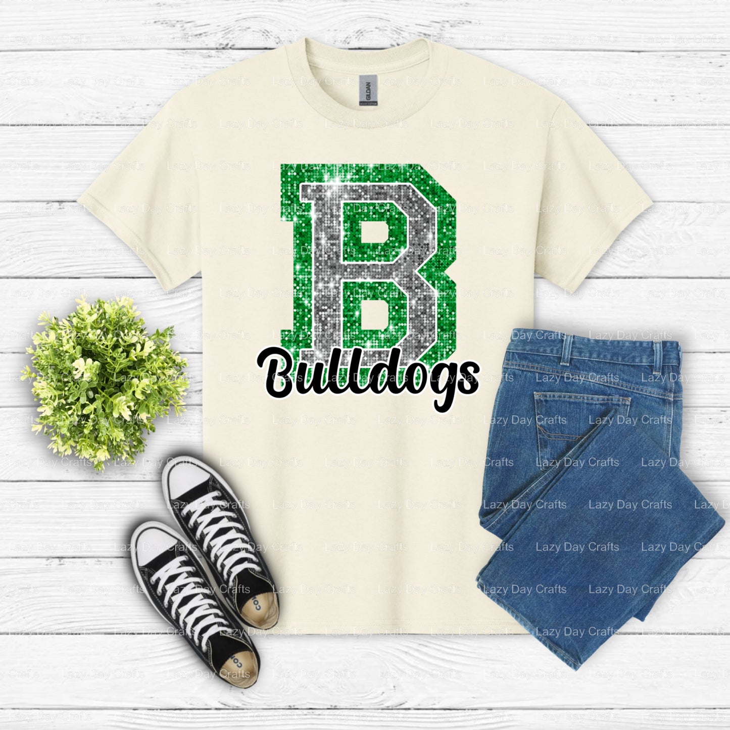 BULLDOGS School Mascot – DTF Transfer (view 1 of 2) – by Lazy Day Crafts – DTF Transfers – School Mascot, DTF Transfers