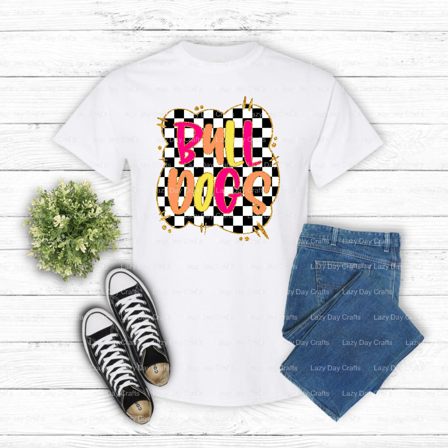 bulldogs – School Mascot DTF Transfer (view 2 of 2) – by Lazy Day Crafts – DTF Transfers – School Mascot, DTF Transfers