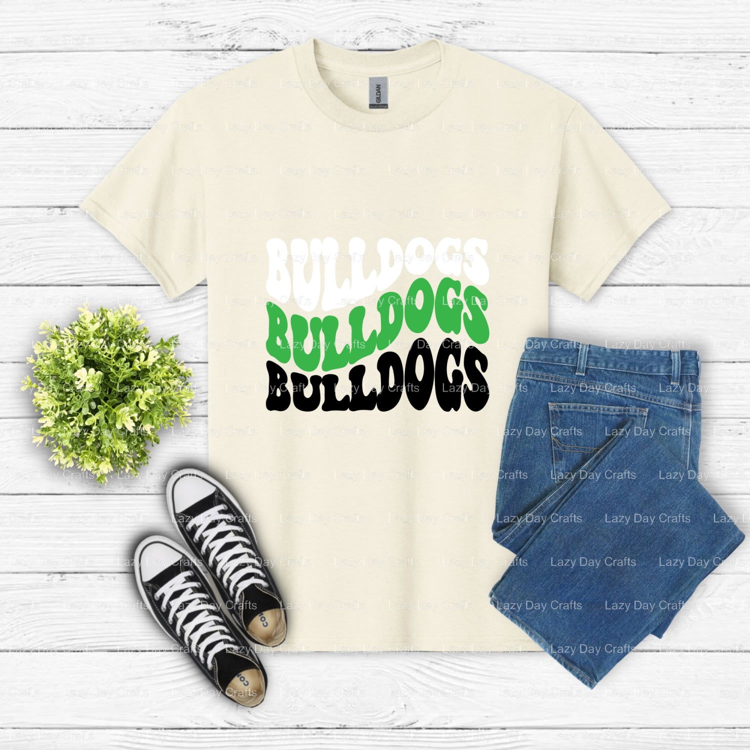 BULLDOGS – School Mascot DTF Transfer (view 2 of 2) – by Lazy Day Crafts – DTF Transfers – School Mascot, DTF Transfers