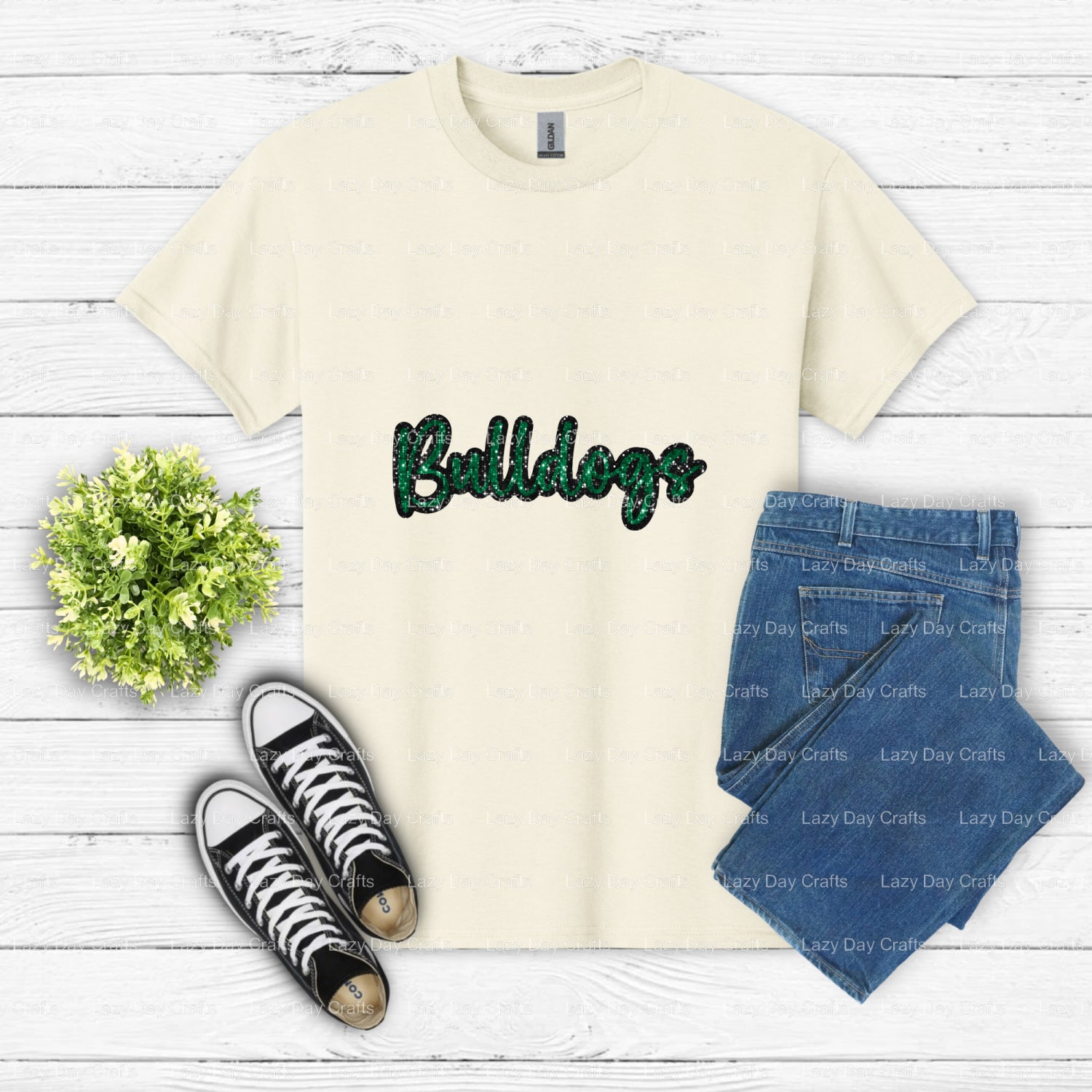 BULLDOGS – School Mascot DTF Transfer (view 2 of 2) – by Lazy Day Crafts – DTF Transfers – School Mascot, Premade DTF