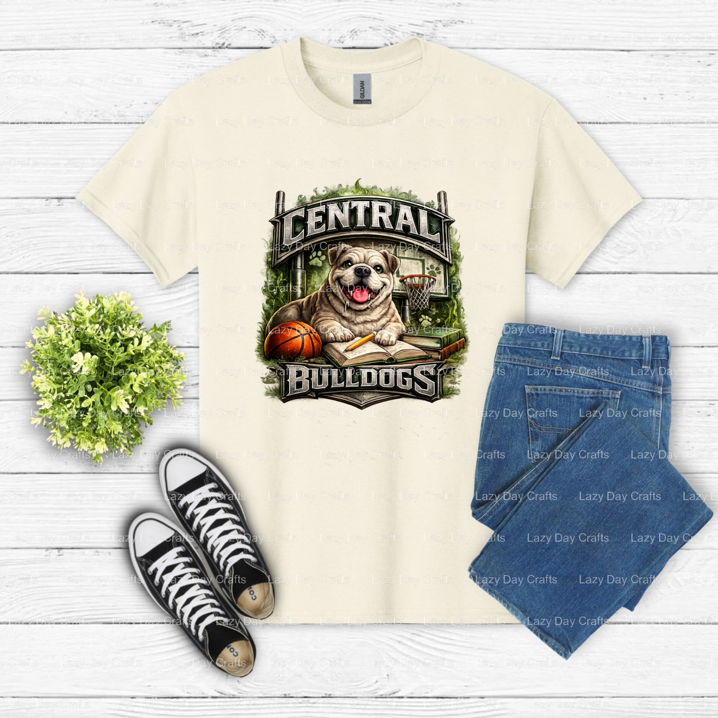 BULLDOGS – School Mascot DTF Transfer (view 2 of 2) – by Lazy Day Crafts – DTF Transfers – School Mascot, Apparel