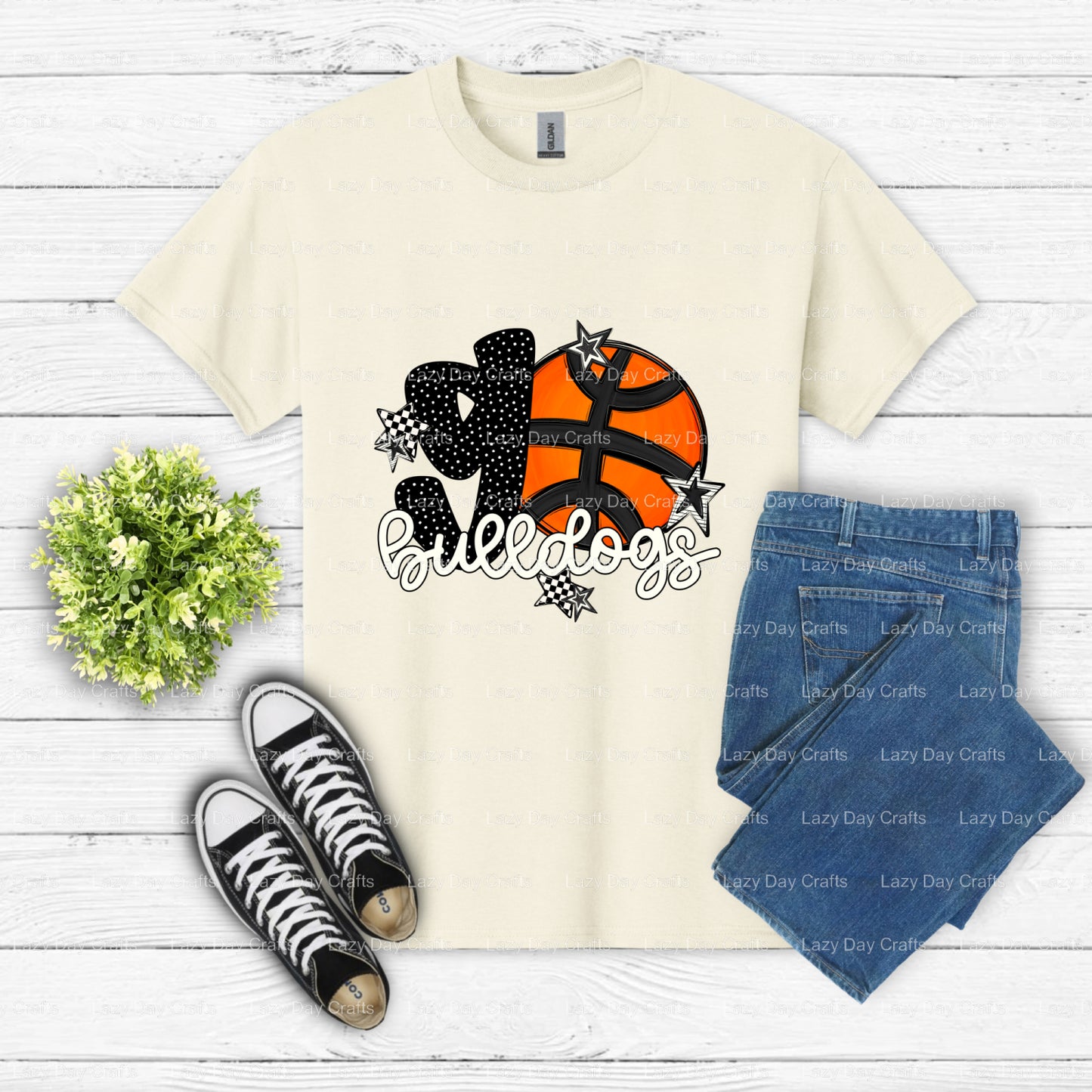 BULLDOGS School Mascot – DTF Transfer (view 2 of 2) – by Lazy Day Crafts – DTF Transfers – School Mascot, Apparel Decor