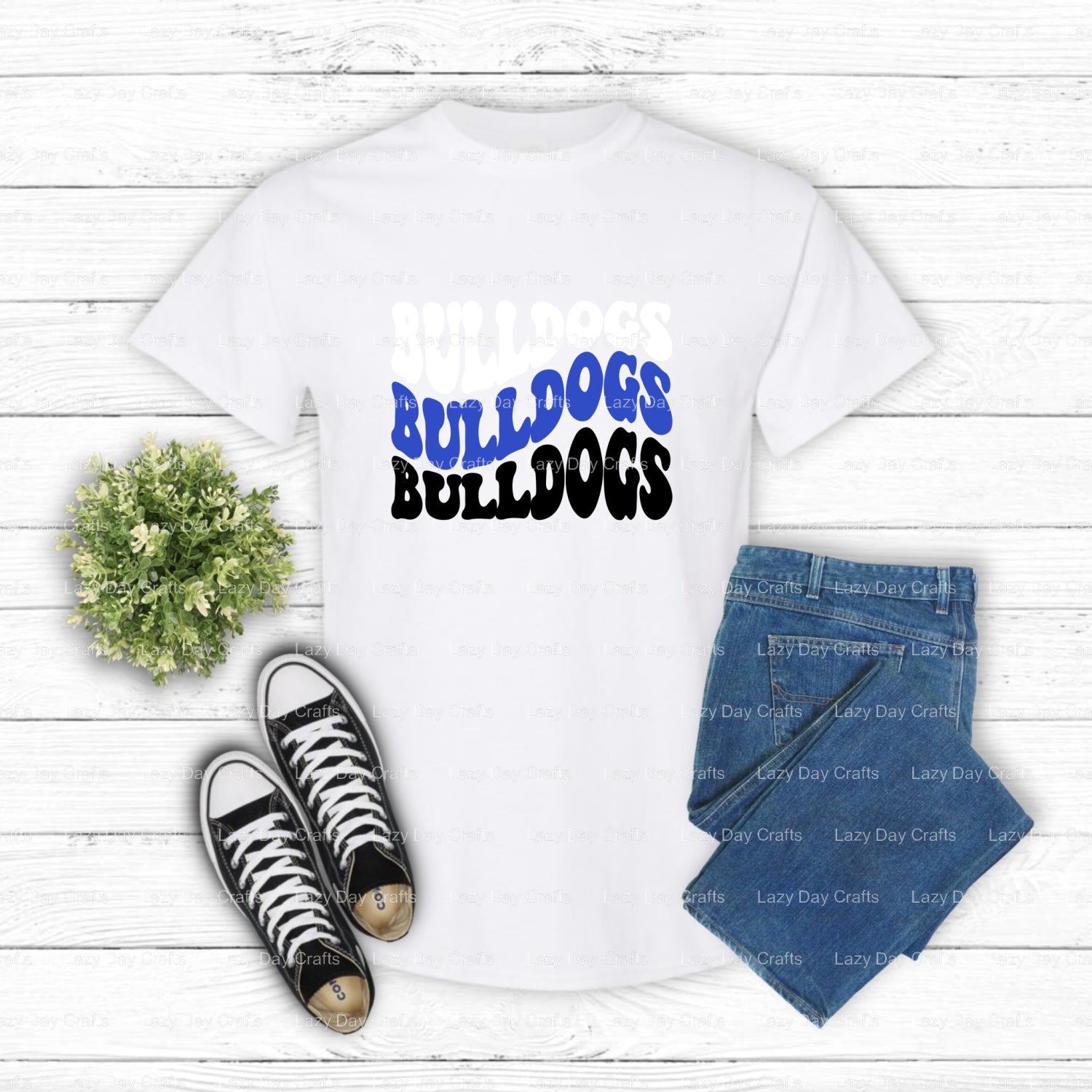 Bulldogs – School Mascot DTF Transfer (view 2 of 2) – by Lazy Day Crafts – DTF Transfers – School Mascot, Ready-to-Press DTF