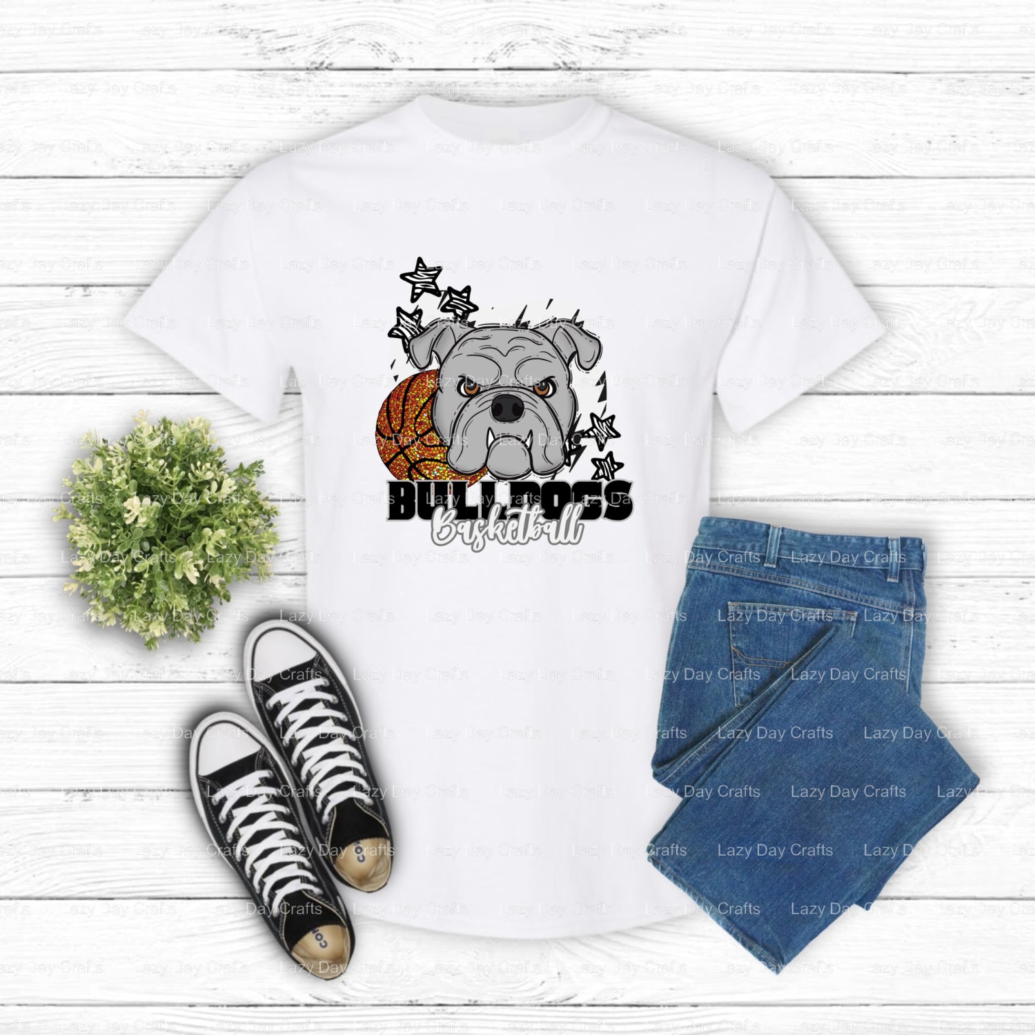 BULLDOGS – School Mascot DTF Transfer (view 2 of 2) – by Lazy Day Crafts – DTF Transfers – School Mascot, DTF Transfers