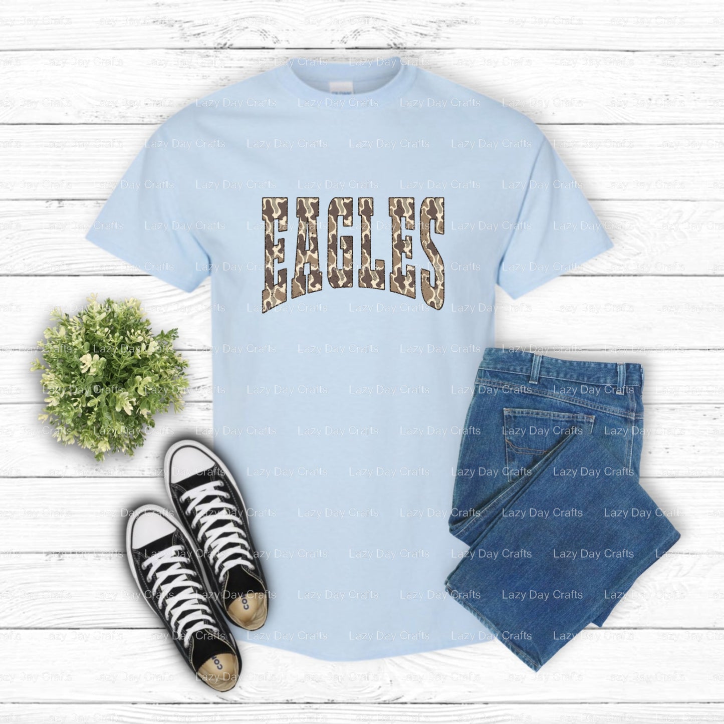 Camo EAGLES – DTF Transfer (view 1 of 2) – by Lazy Day Crafts – DTF Transfers – DTF Transfers, Premade DTF