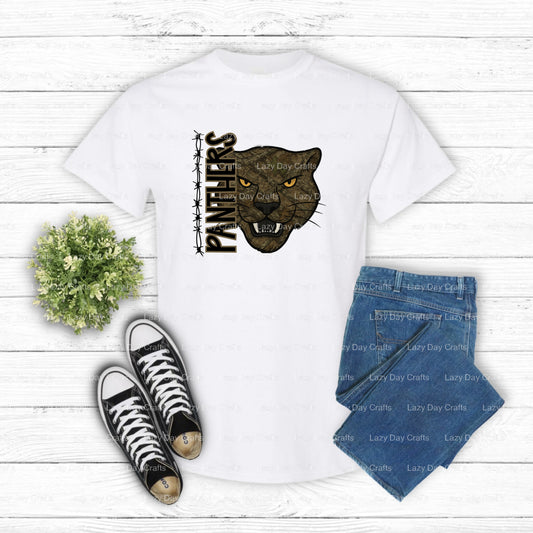 CAMO PANTHERS – School Spirit DTF Transfer (view 1 of 2) – by Lazy Day Crafts – DTF Transfers – School Spirit, Apparel Decor
