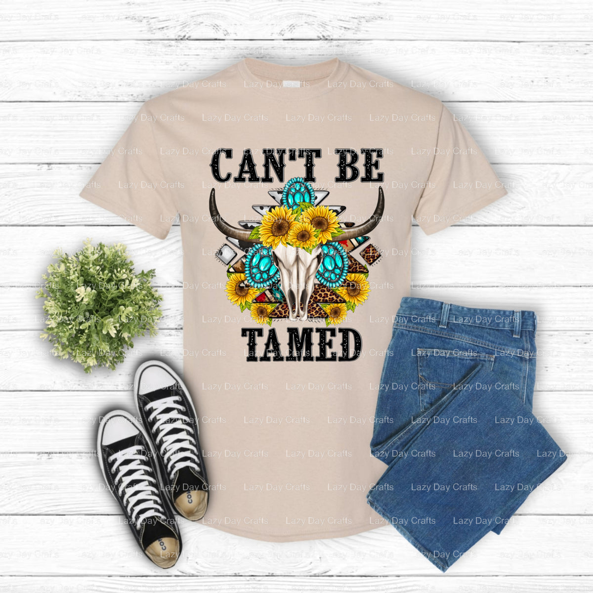 Can't Be Tamed – Western DTF Transfer (view 1 of 2) – by Lazy Day Crafts – DTF Transfers – DTF Transfers, Premade DTF