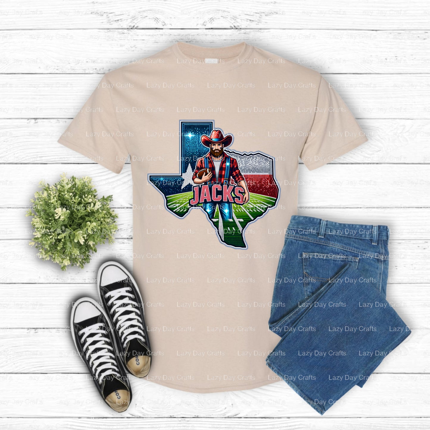 Cartoon Lumberjack Mascot – School Spirit DTF Transfer (view 2 of 2) – by Lazy Day Crafts – DTF Transfers – School Spirit,...