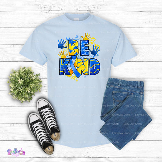 BE KIND Down Syndrome Awareness Ribbon – DTF Transfer