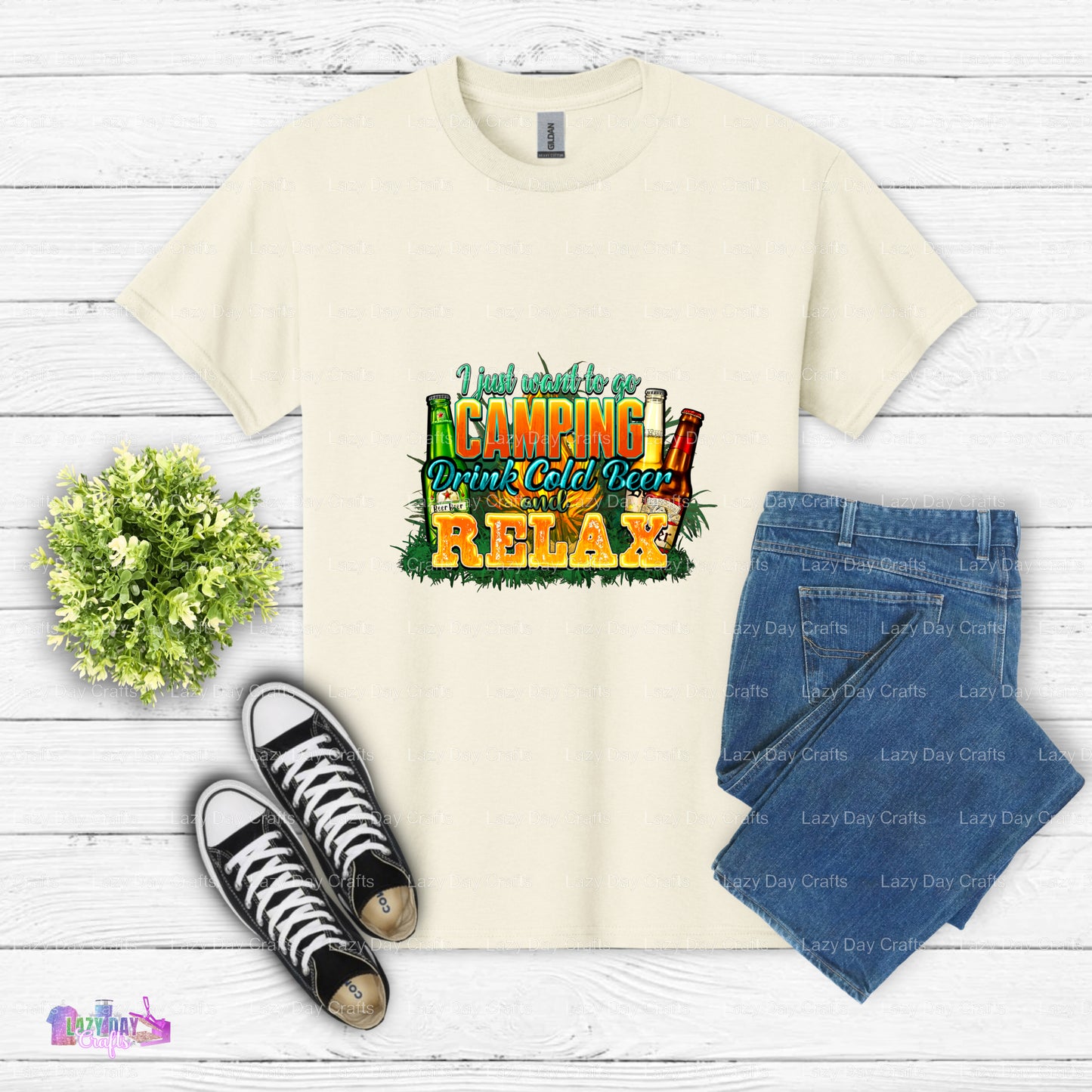 I'm a Camper I drink Cold Beer and Relax – Camping DTF Transfer