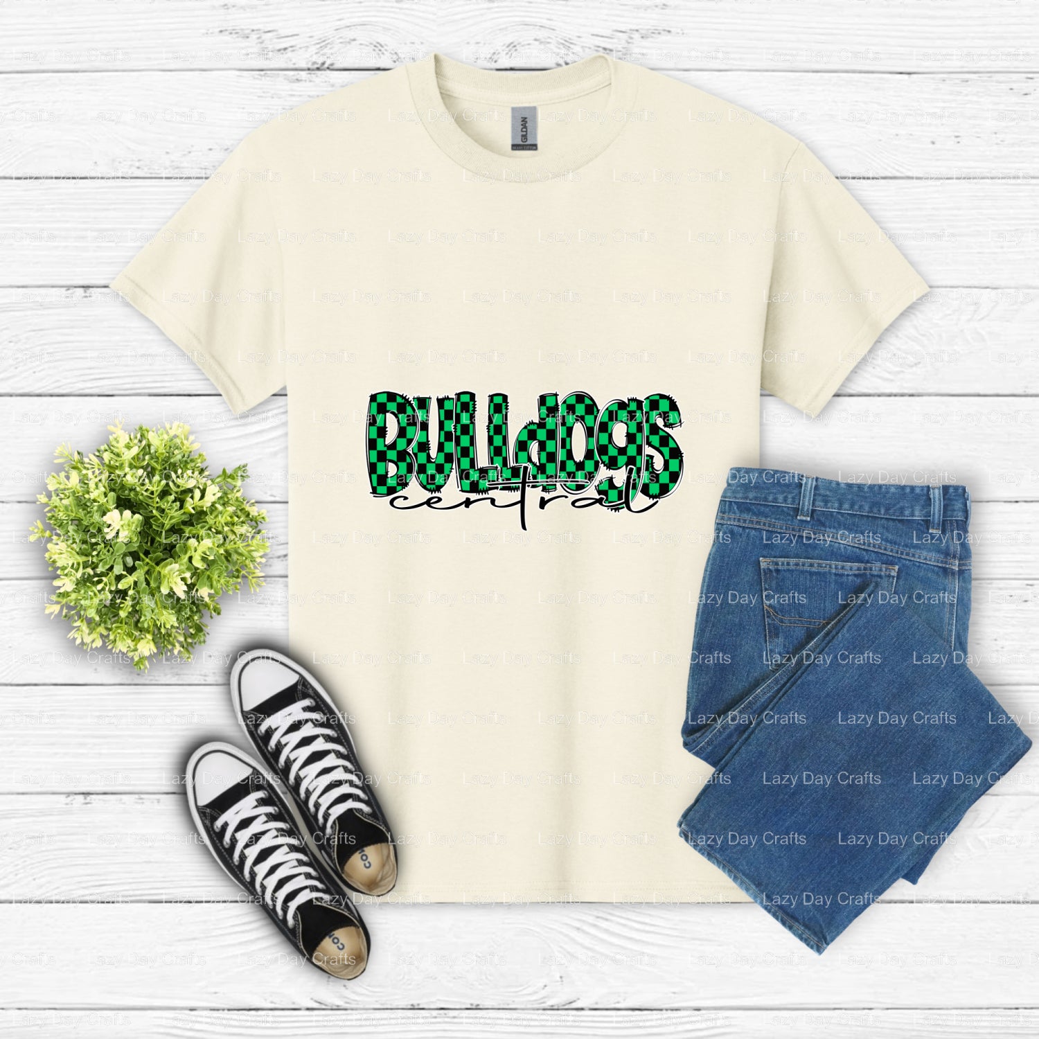 CENTRAL BULLDOGS – School Mascot DTF Transfer (view 2 of 2) – by Lazy Day Crafts – DTF Transfers – School Mascot, DTF Tran...