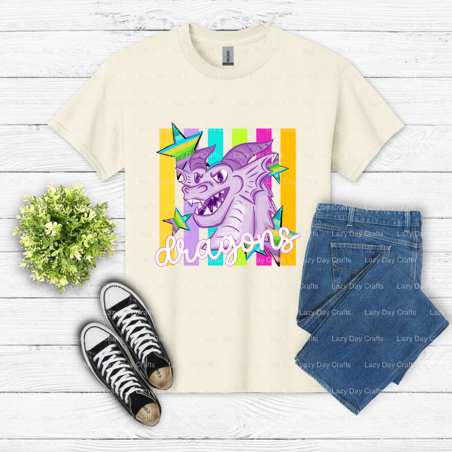 CHARGERS DRAGONS – School Mascot DTF Transfer (view 2 of 2) – by Lazy Day Crafts – DTF Transfers – School Mascot, Apparel...