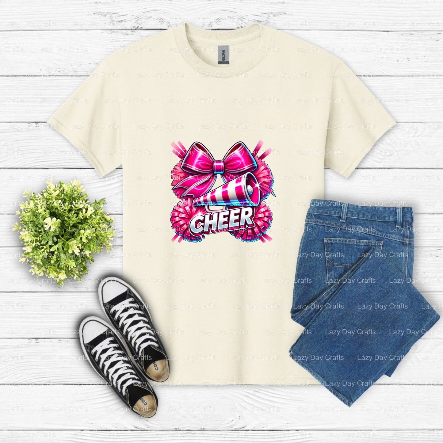 CHEER – Cheer DTF Transfer (view 2 of 2) – by Lazy Day Crafts – DTF Transfers – cheer, DTF Transfers
