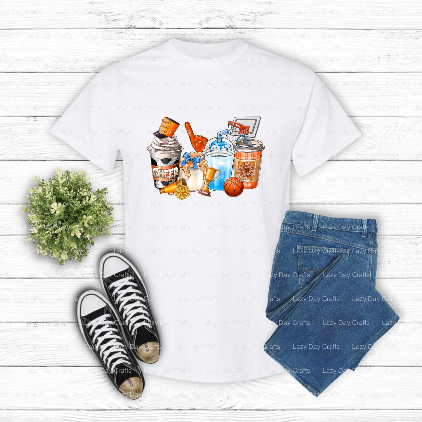 CHEER COFFEE DRINK SPORTS BASKETBALL – DTF Transfer (view 2 of 2) – by Lazy Day Crafts – DTF Transfers – DTF Transfers, Pr...