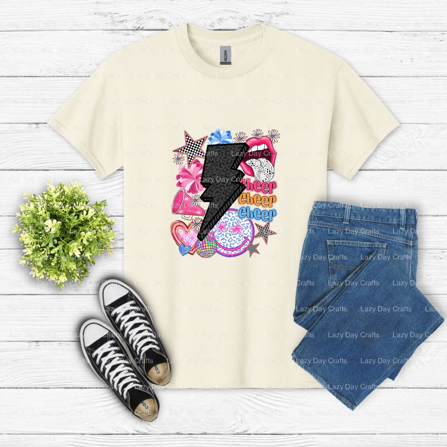 CHEER GRANDMA – Cheer DTF Transfer (view 2 of 2) – by Lazy Day Crafts – DTF Transfers – DTF Transfers, cheer