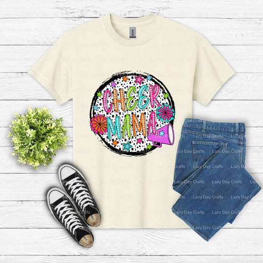 CHEER MAMA – Cheer DTF Transfer (view 1 of 2) – by Lazy Day Crafts – DTF Transfers – DTF Transfers, Premade DTF