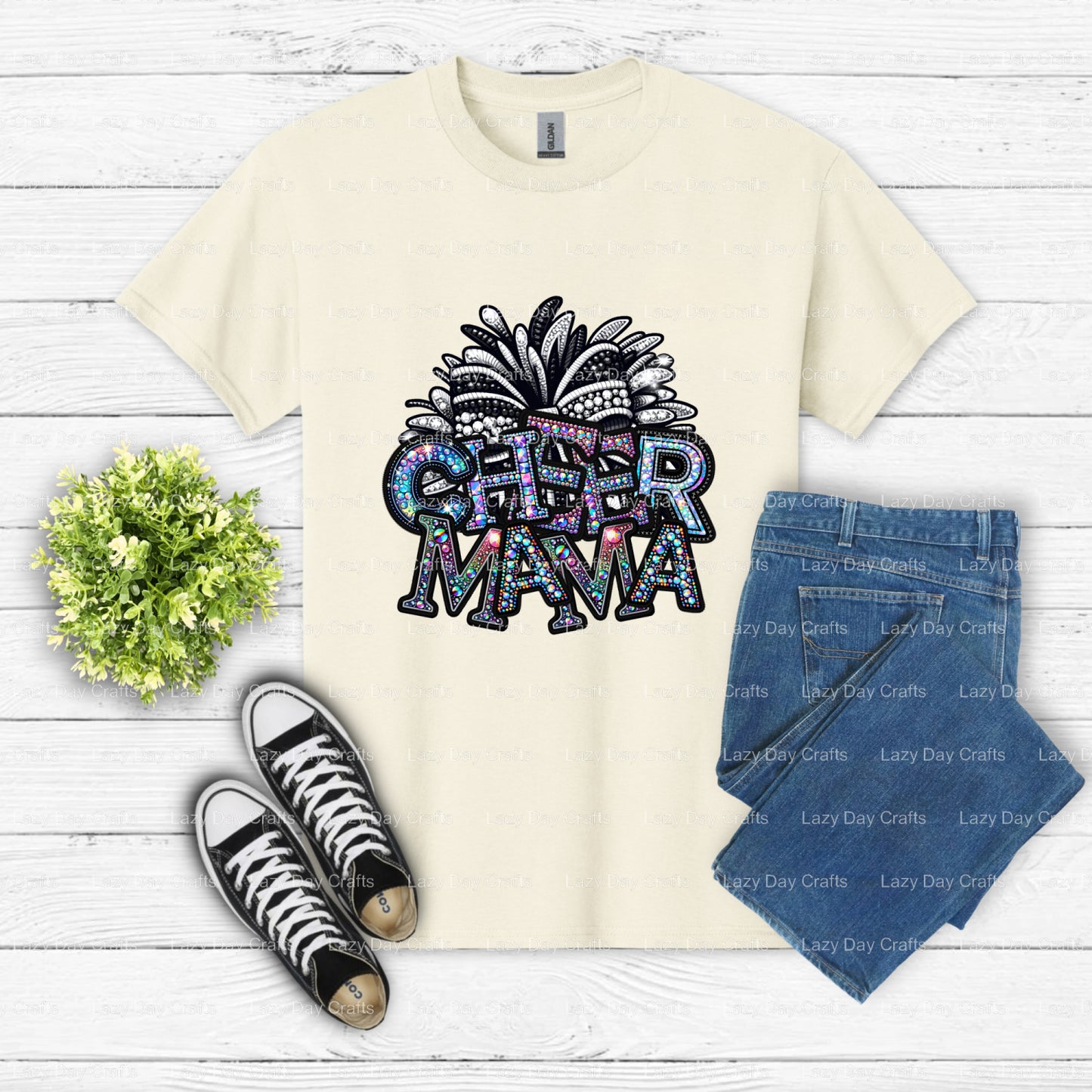 CHEER MAMA – Cheer DTF Transfer (view 2 of 2) – by Lazy Day Crafts – DTF Transfers – DTF Transfers, custom apparel