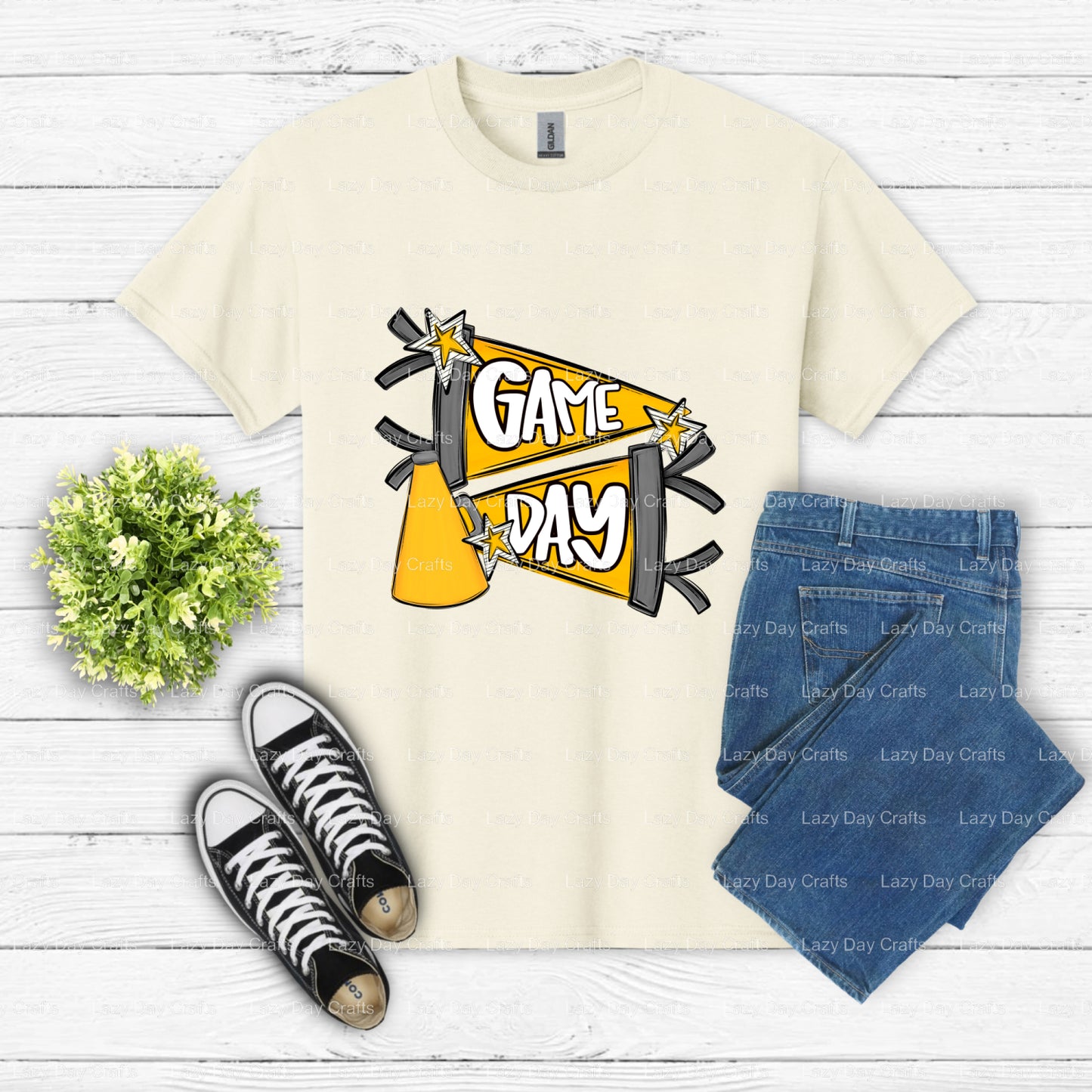 CHEER Megaphone – Cheer DTF Transfer (view 2 of 2) – by Lazy Day Crafts – DTF Transfers – DTF Transfers, Premade DTF