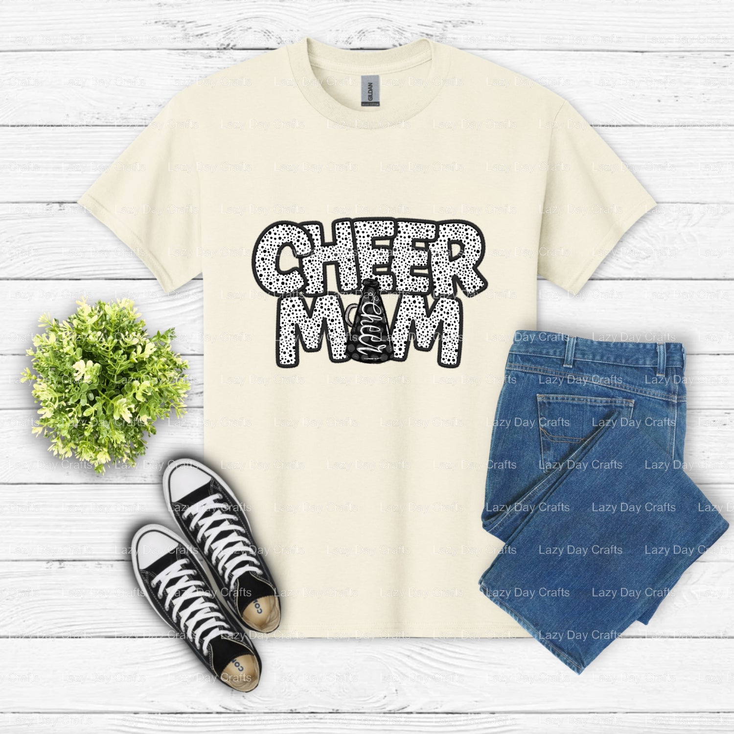CHEER MOM – Cheer DTF Transfer (view 2 of 2) – by Lazy Day Crafts – DTF Transfers – DTF Transfers, Custom Apparel