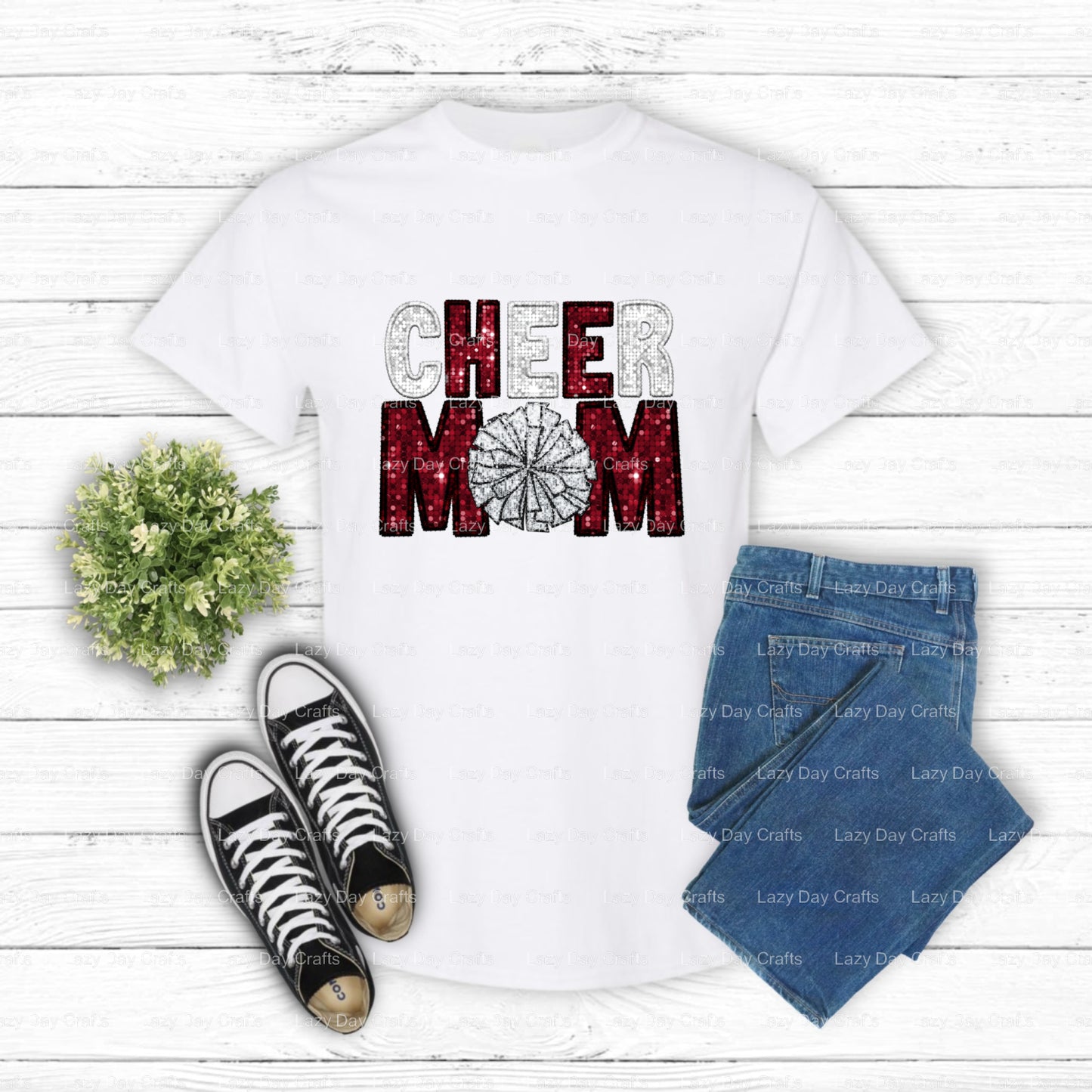 CHEER MOM – Cheer DTF Transfer (view 2 of 2) – by Lazy Day Crafts – DTF Transfers – DTF Transfers, Premade DTF
