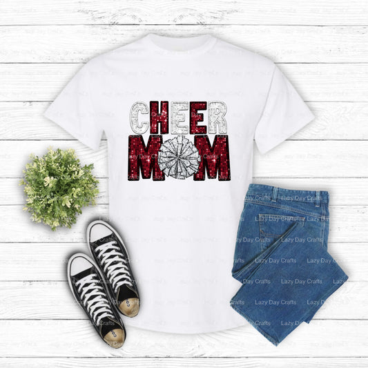 CHEER MOM – Cheer DTF Transfer (view 2 of 2) – by Lazy Day Crafts – DTF Transfers – DTF Transfers, Premade DTF