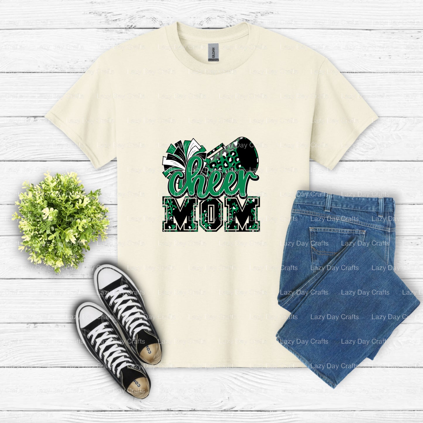 CHEER MOM – Cheer Ready to Press DTF Transfer (view 2 of 2) – by Lazy Day Crafts – DTF Transfers – DTF Transfers, custom a...