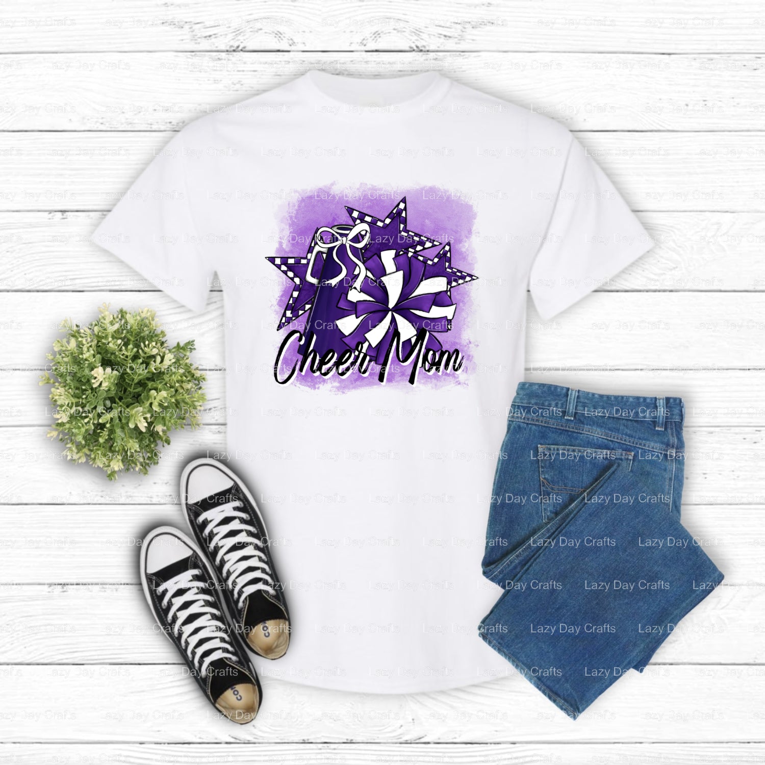 CHEER MOM PANTHERS – School Spirit DTF Transfer (view 2 of 2) – by Lazy Day Crafts – DTF Transfers – School Spirit, Appare...