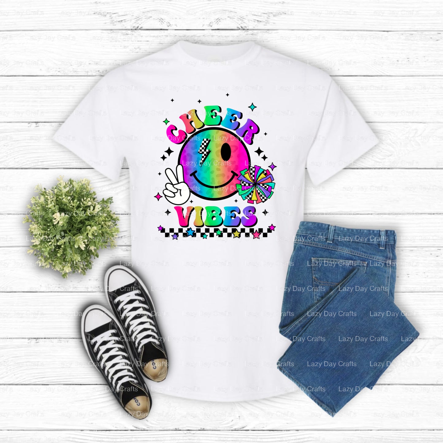 CHEER VIBE – cheer DTF Transfer (view 1 of 2) – by Lazy Day Crafts – DTF Transfers – DTF Transfers, cheer
