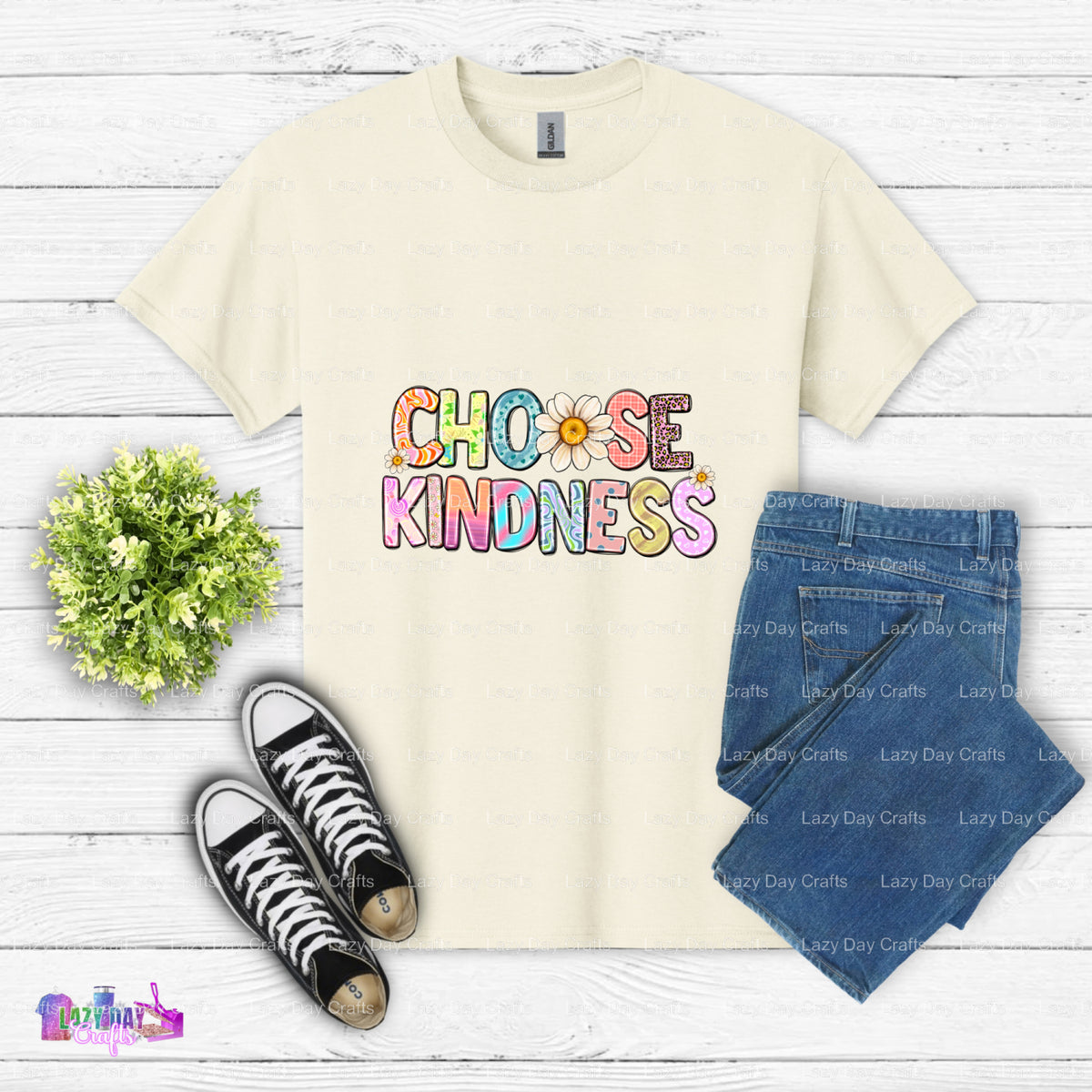 CHOOSE KINDNESS MENTAL HEALTH AWARENESS – Mental Health DTF Transfer (view 2 of 2) – by Lazy Day Crafts – DTF Transfers –...