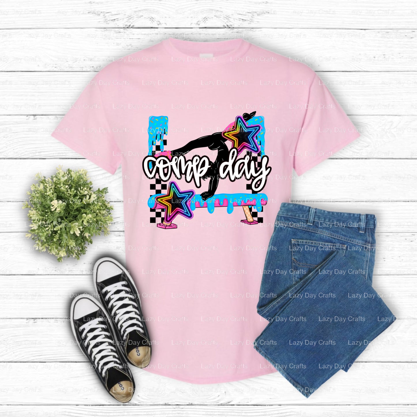COMP DAY GYMNASTICS – Gymnastics DTF Transfer (view 1 of 2) – by Lazy Day Crafts – DTF Transfers – Gymnastics, DTF Transfers