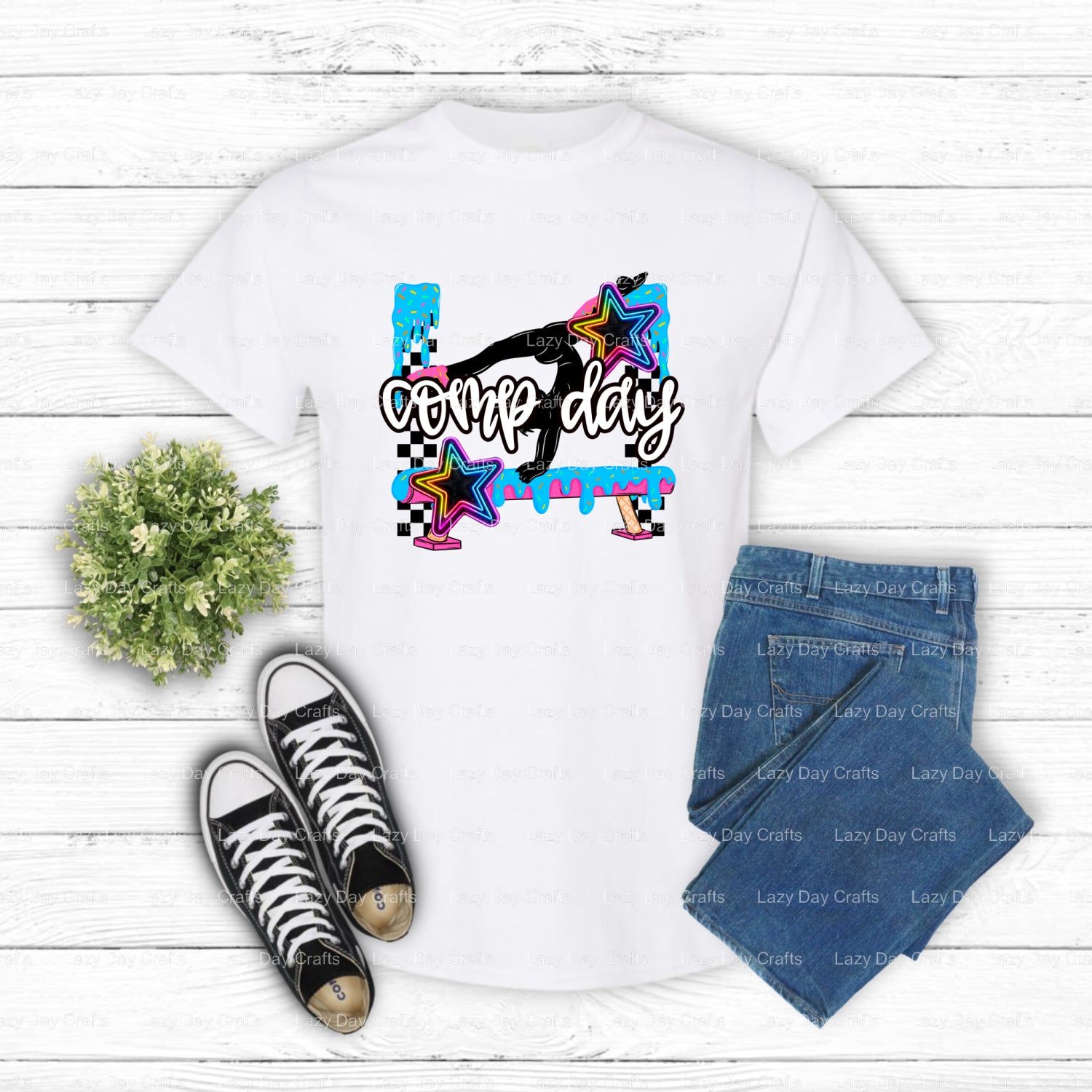 COMP DAY GYMNASTICS – Gymnastics DTF Transfer (view 2 of 2) – by Lazy Day Crafts – DTF Transfers – Gymnastics, DTF Transfers