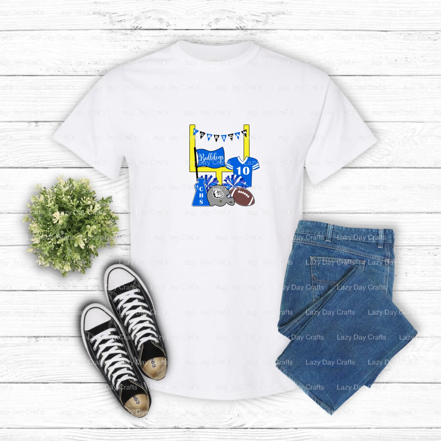 CORRIGAN BULLDOGS – School Mascot DTF Transfer (view 1 of 2) – by Lazy Day Crafts – DTF Transfers – School Mascot, Apparel...