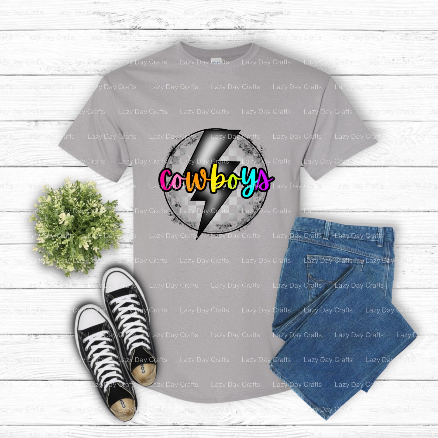 Cowboy Horse Mascot – School Spirit DTF Transfer (view 2 of 2) – by Lazy Day Crafts – DTF Transfers – School Mascot, Appar...
