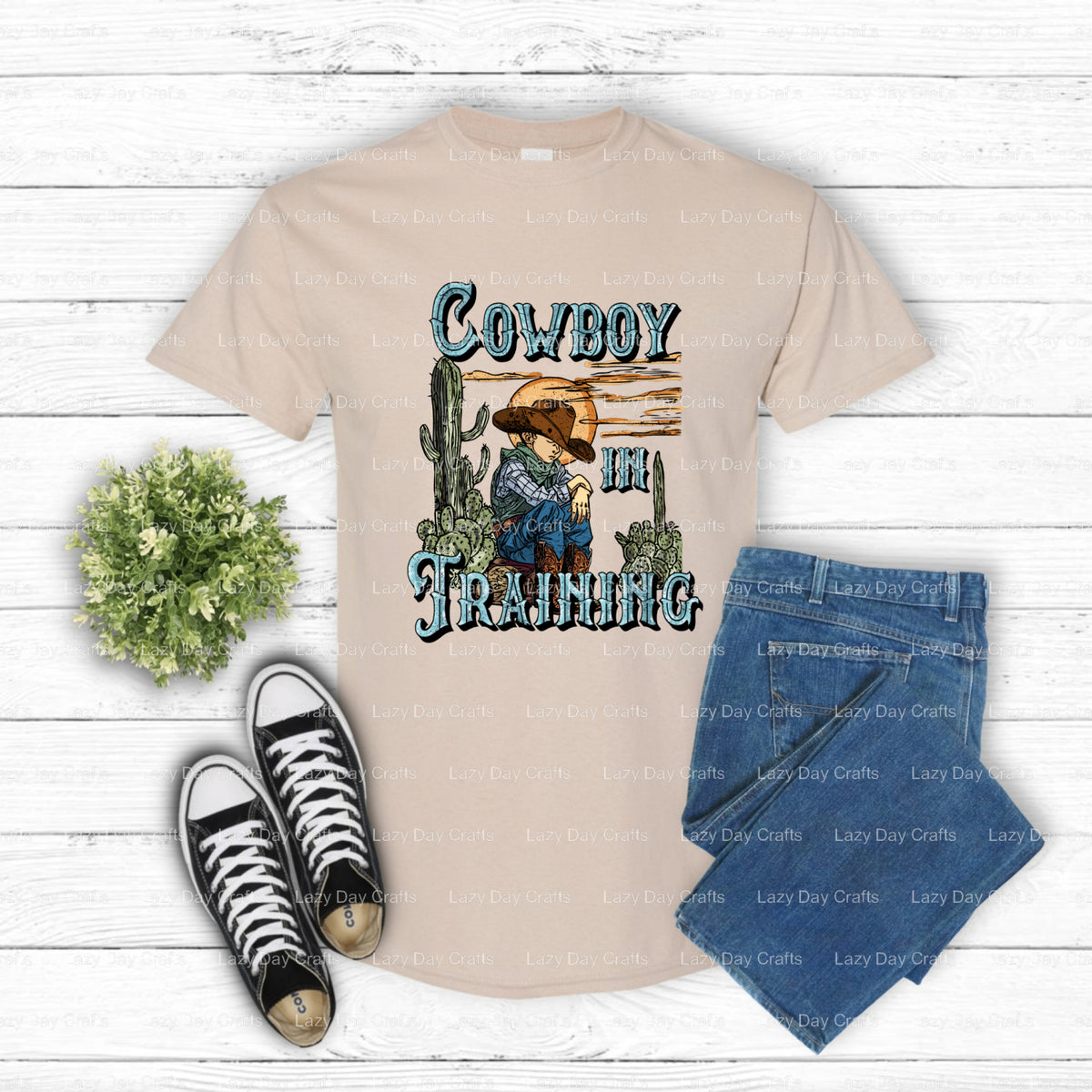 Cowboy In Training – Western DTF Transfer (view 1 of 2) – by Lazy Day Crafts – DTF Transfers – DTF Transfers, Premade DTF