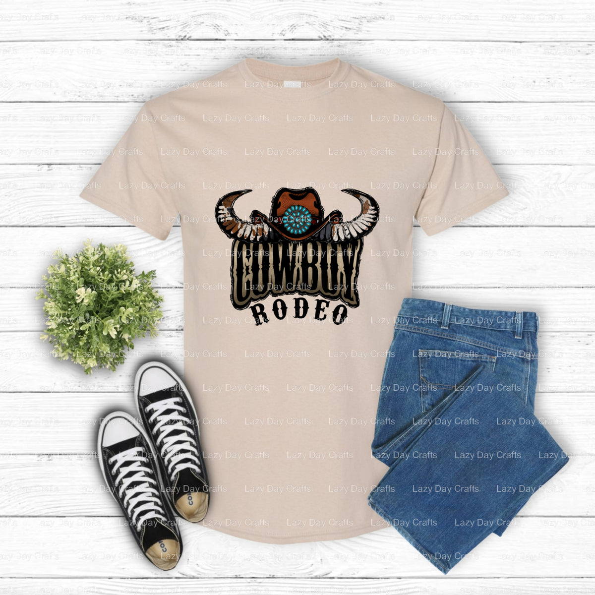 Cowboy Rodeo est. 1982 – Western DTF Transfer (view 1 of 2) – by Lazy Day Crafts – DTF Transfers – DTF Transfers, Western