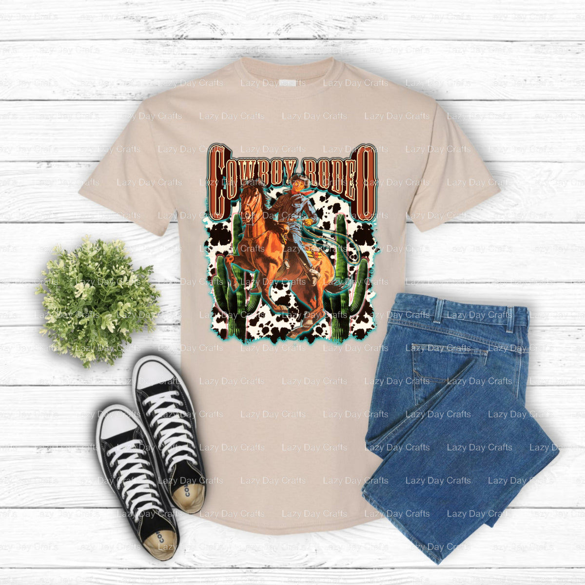 Cowboy Rodeo – Western DTF Transfer (view 1 of 2) – by Lazy Day Crafts – DTF Transfers – Western, DTF Transfers
