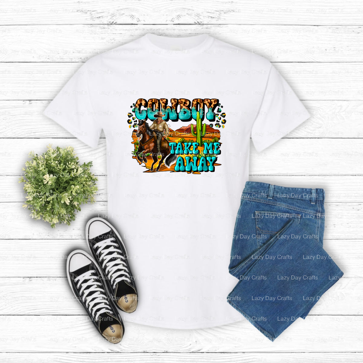 COWBOY TAKE ME AWAY – Western DTF Transfer (view 2 of 2) – by Lazy Day Crafts – DTF Transfers – DTF Transfers, custom apparel