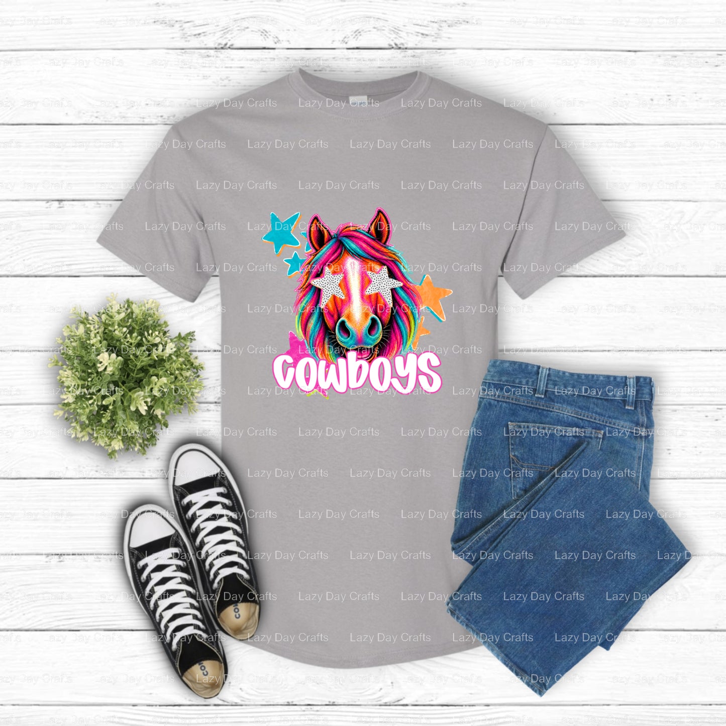 Cowboys Horse Mascot – School Spirit DTF Transfer (view 2 of 2) – by Lazy Day Crafts – DTF Transfers – School Mascot, DTF...