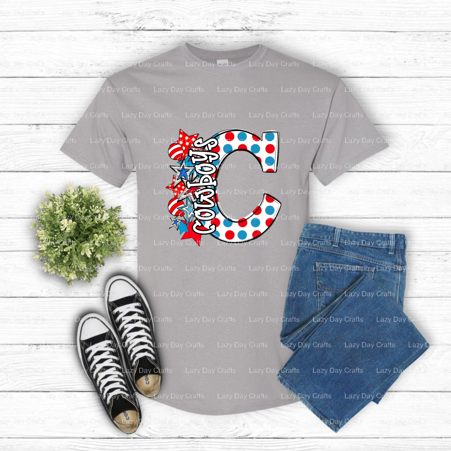 COWBOYS Mascot School Spirit – DTF Transfer (view 2 of 2) – by Lazy Day Crafts – DTF Transfers – School Mascot, DTF Transfers