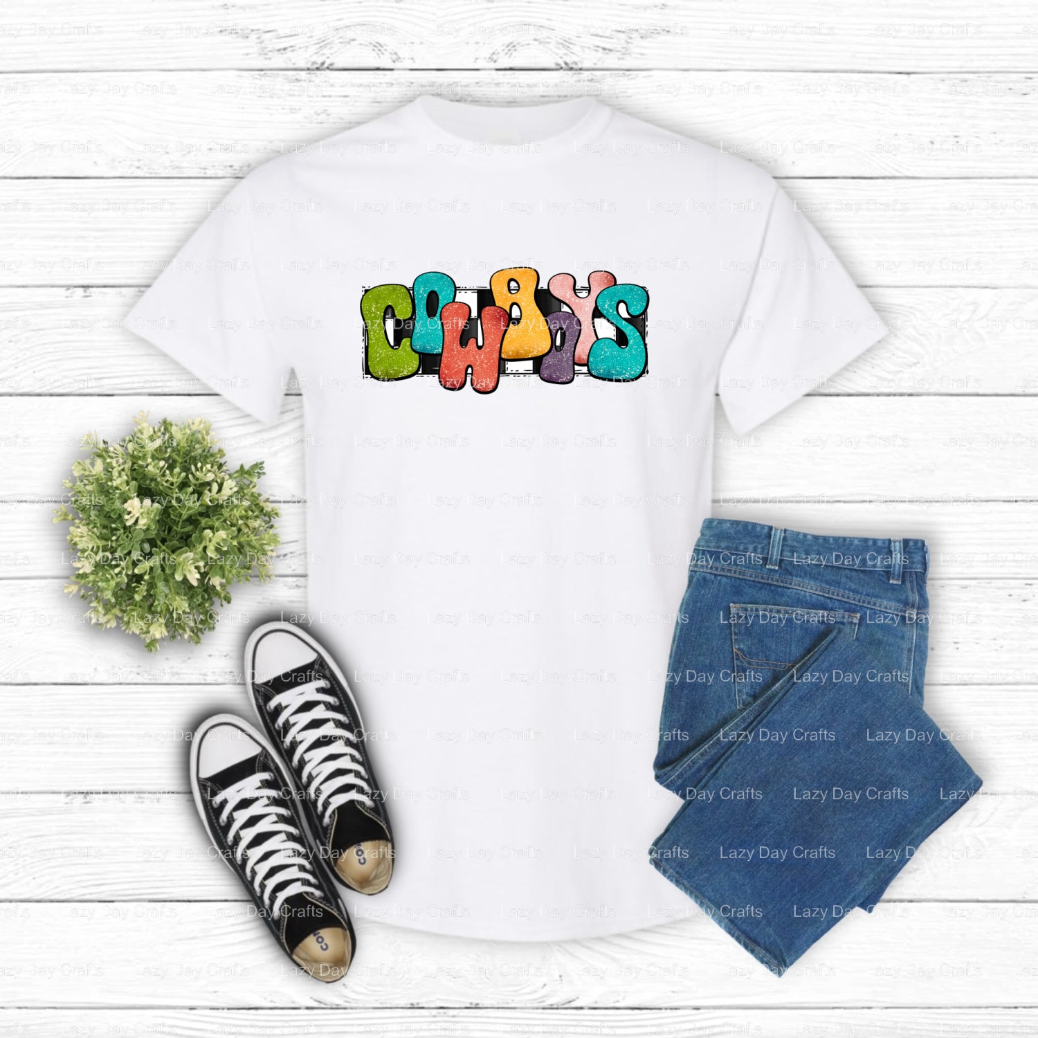 COWBOYS Mascot Wordmark – School Spirit DTF Transfer (view 1 of 2) – by Lazy Day Crafts – DTF Transfers – School Mascot, A...