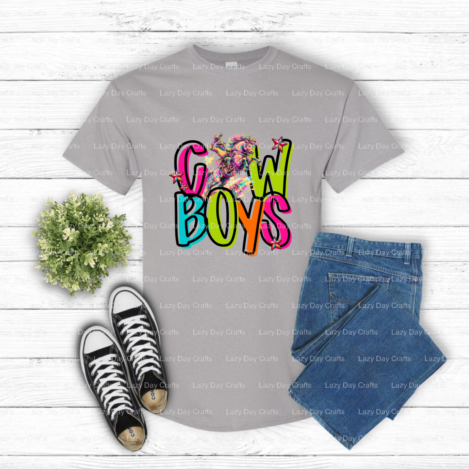 COWBOYS – School Mascot DTF Transfer (view 1 of 2) – by Lazy Day Crafts – DTF Transfers – School Mascot, Apparel Industry